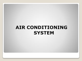 AIR CONDITIONING
SYSTEM
 