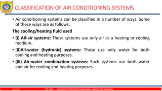Ac System Classification Central AIR CONDITIONING SYSTEMS.ppt