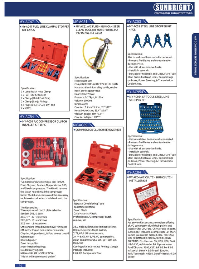 Air condition service tools | PDF