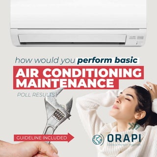 AIR CONDITIONING
MAINTENANCE
how would you perform basic
POLL RESULTS
GUIDELINE INCLUDED
 