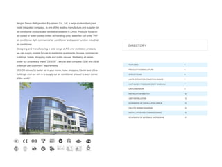 Dekon Air cooled screw chiller 2017