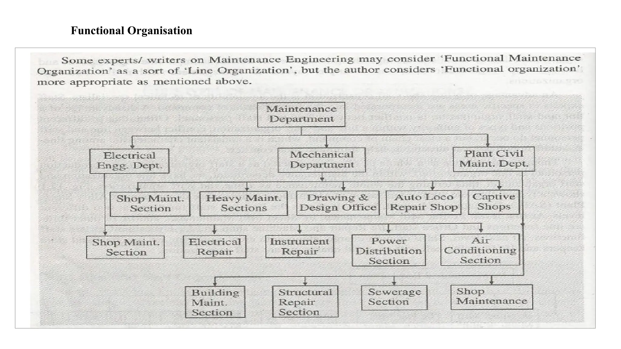 Functional Organisation
 
