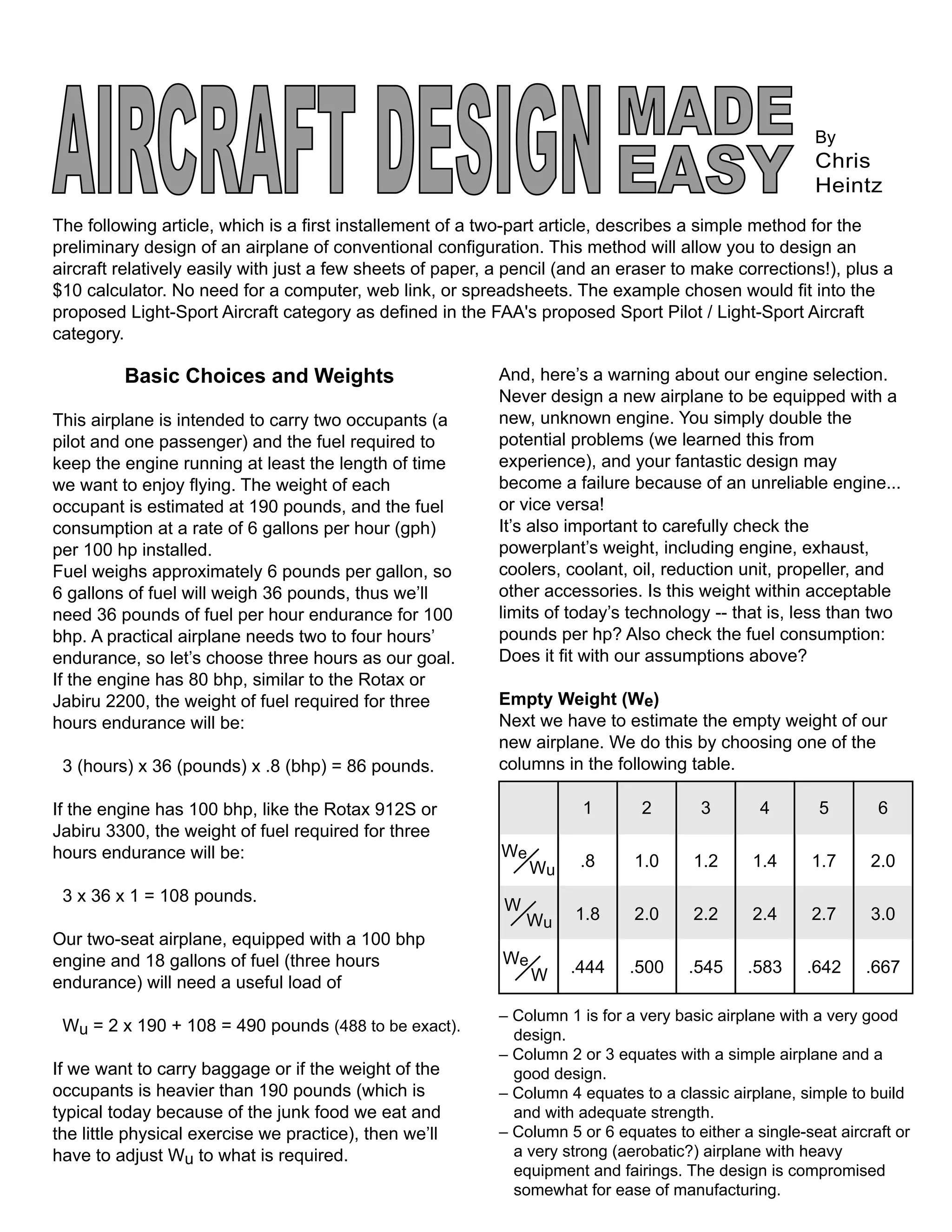 Aircraft design 1 PDF