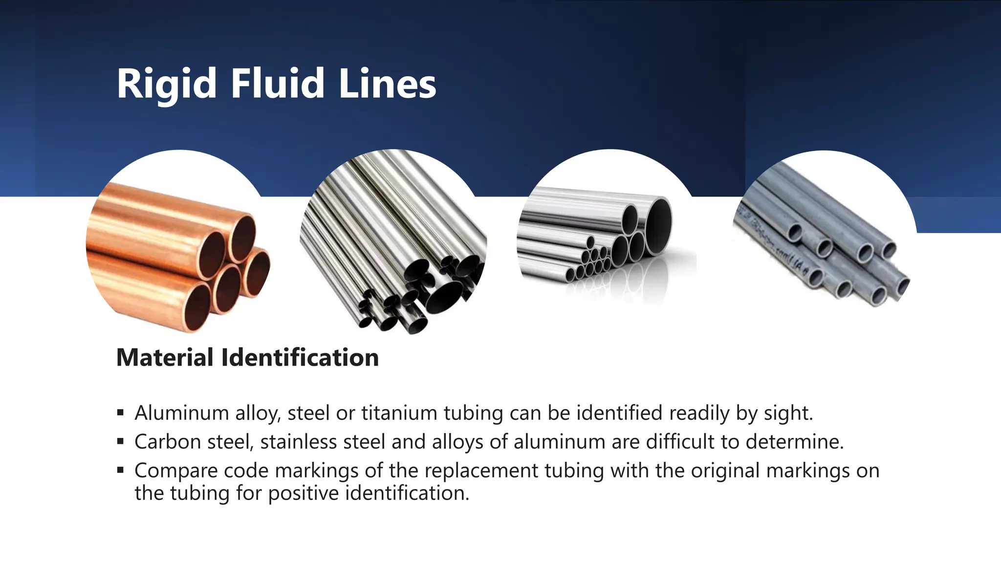Aircraft fluid lines and fittings Rigid tubing PPT