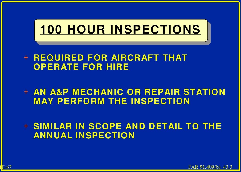 Aircraft inspections