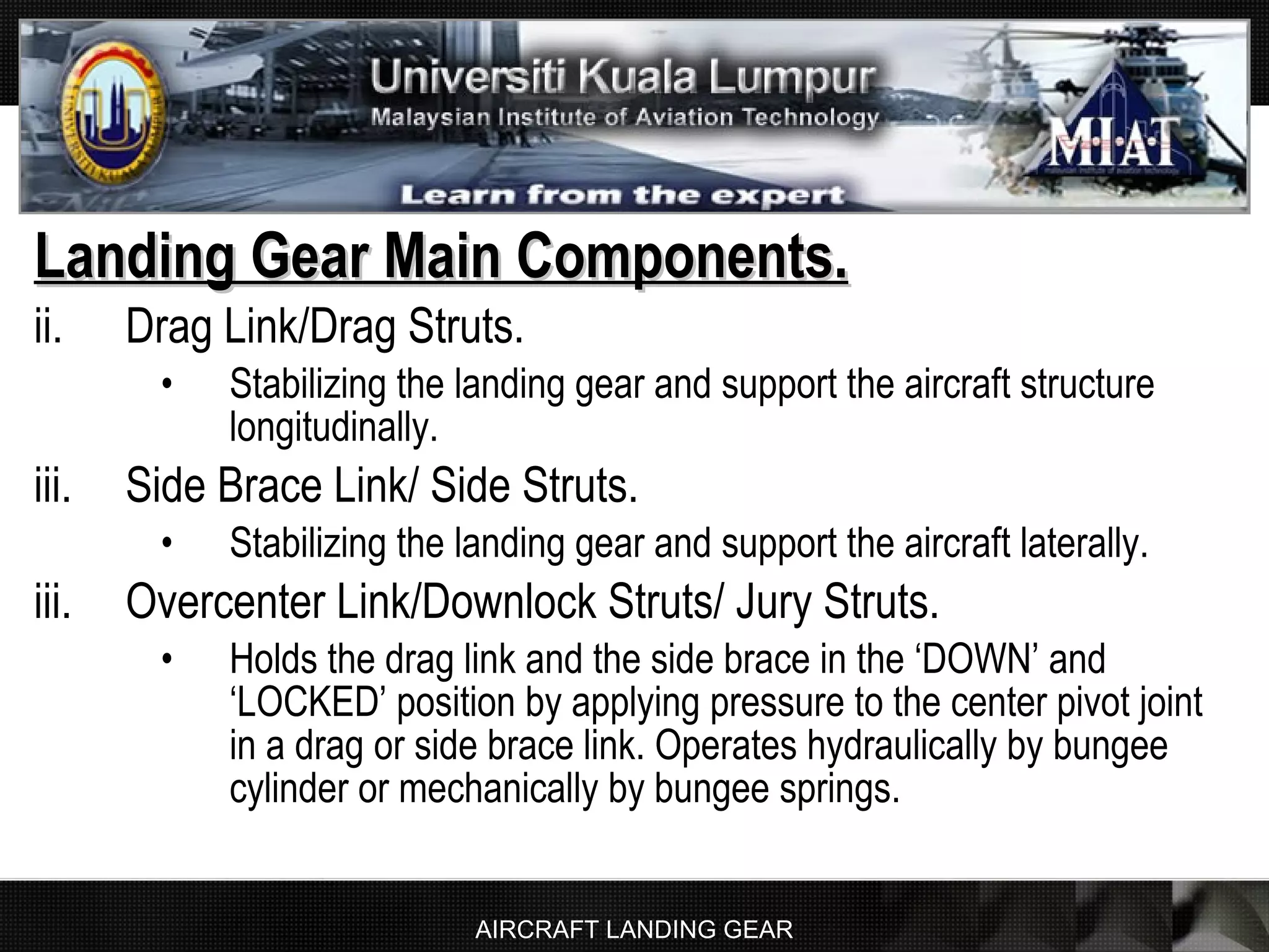 LANDING GEAR FOR AIRCRAFT | PPT