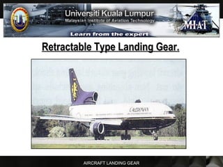 AIRCRAFT LANDING GEAR
Retractable Type Landing Gear.Retractable Type Landing Gear.
 