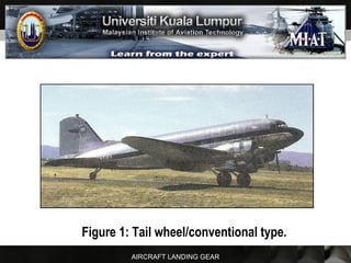 AIRCRAFT LANDING GEAR
Figure 1: Tail wheel/conventional type.
 