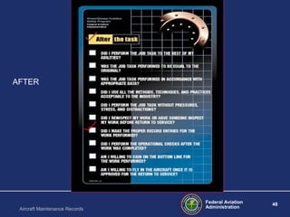 Federal Aviation
Administration
48
Aircraft Maintenance Records
AFTER
 