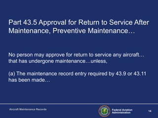 Aircraft Maintenance Records and Airworthiness Directives for General Aviation