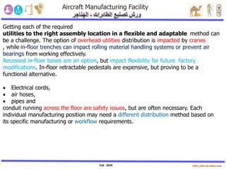 Feb . 2024
Getting each of the required
utilities to the right assembly location in a flexible and adaptable method can
be a challenge. The option of overhead utilities distribution is impacted by cranes
, while in-floor trenches can impact rolling material handling systems or prevent air
bearings from working effectively.
Recessed in-floor boxes are an option, but impact flexibility for future factory
modifications. In-floor retractable pedestals are expensive, but proving to be a
functional alternative.
• Electrical cords,
• air hoses,
• pipes and
conduit running across the floor are safety issues, but are often necessary. Each
individual manufacturing position may need a different distribution method based on
its specific manufacturing or workflow requirements.
 