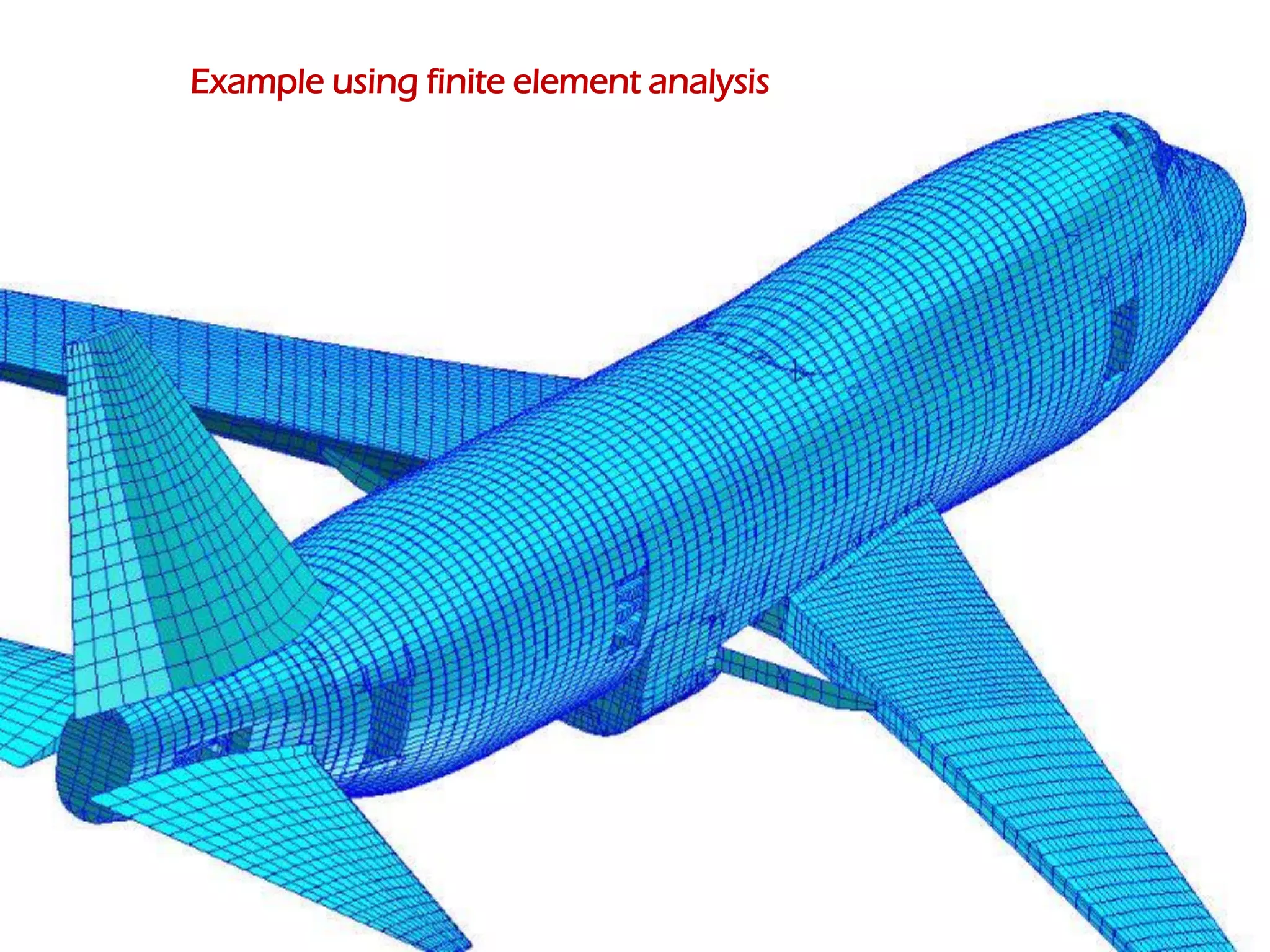 Example using finite element analysis
 