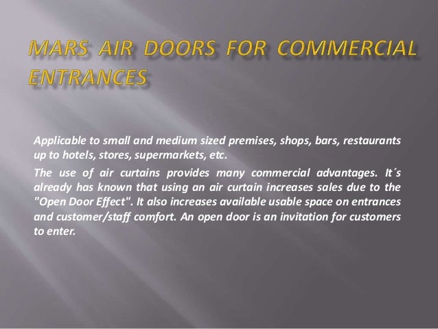 Curtains Ideas air curtains for restaurants : Air curtains or air doors it's models, installation and uses in diffe…