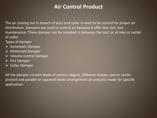 Air distribution Product | PPTX