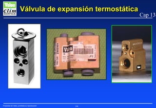 Válvula de expansión termostática

Propiedad de Valeo, prohibida su reproducción

106

Cap 13

 