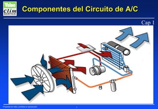 Componentes del Circuito de A/C
Cap 1

Propiedad de Valeo, prohibida su reproducción

3

 