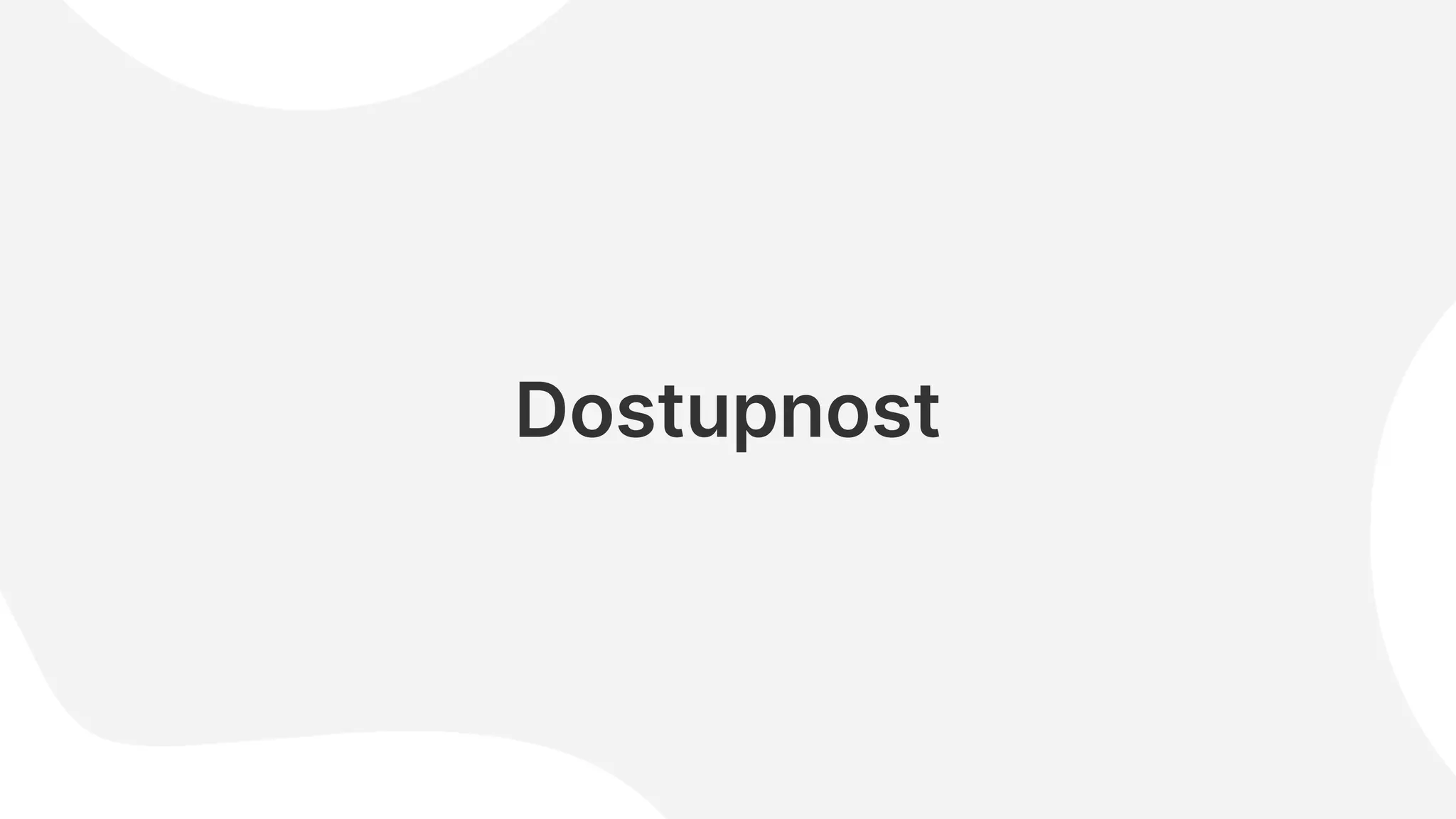 Dostupnost