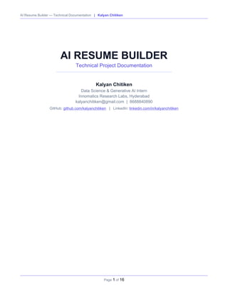 AI-Powered Resume Builder Using LLaMA 3.1 and Streamlit for ATS ...