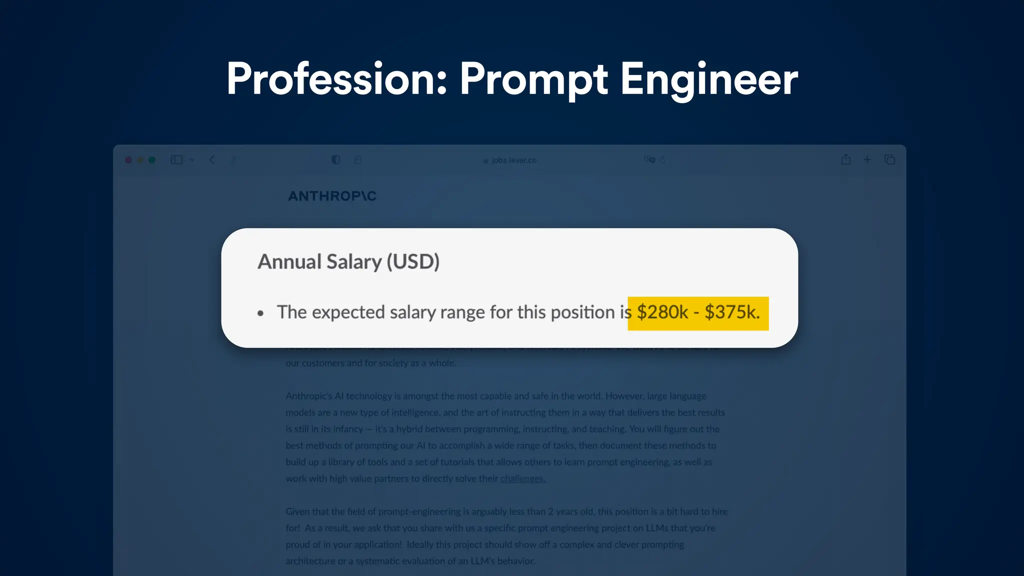 Profession: Prompt Engineer
 