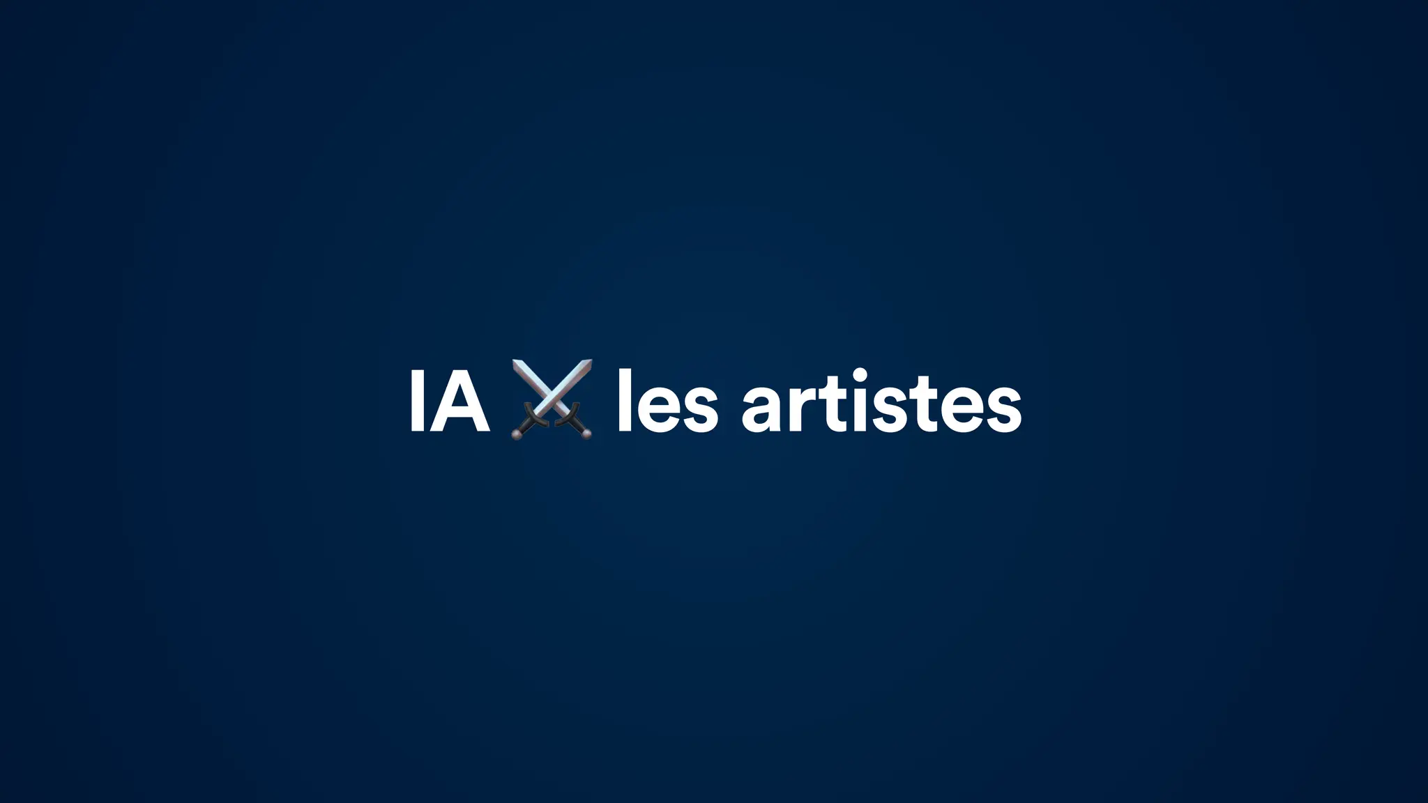 IA ⚔ les artistes
 