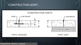 CONSTRUCTION JOINT :
Prepared by: Bhavya S. Jaiswal
 