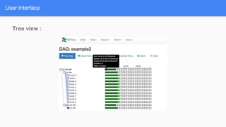 User Interface
Tree view :
 