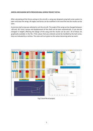 Airfoil Mechanism With Presicion Ball Screw Project | PDF