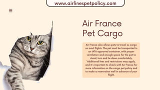 AIR FRANCE Pet Policy