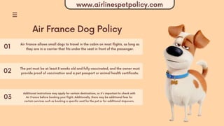 AIR FRANCE Pet Policy