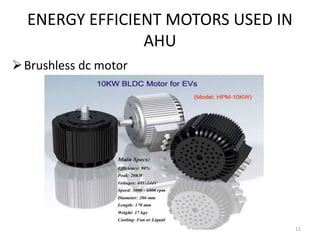 ENERGY EFFICIENT MOTORS USED IN
AHU
Brushless dc motor
11
 