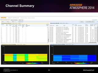 85
CONFIDENTIAL
© Copyright 2014. Aruba Networks, Inc.
All rights reserved
#AirheadsConf
Using Airtime to Troubleshoot RF Problems
Channel Summary
 