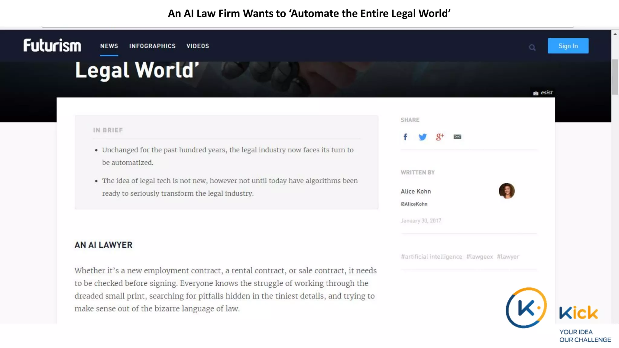 An AI Law Firm Wants to ‘Automate the Entire Legal World’
 