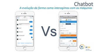 Chatbot
A evolução da forma como interagimos com as máquinas
Vs
 