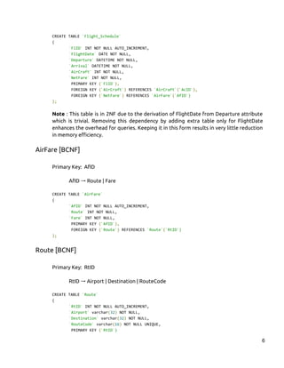 Airline Database Design | PDF