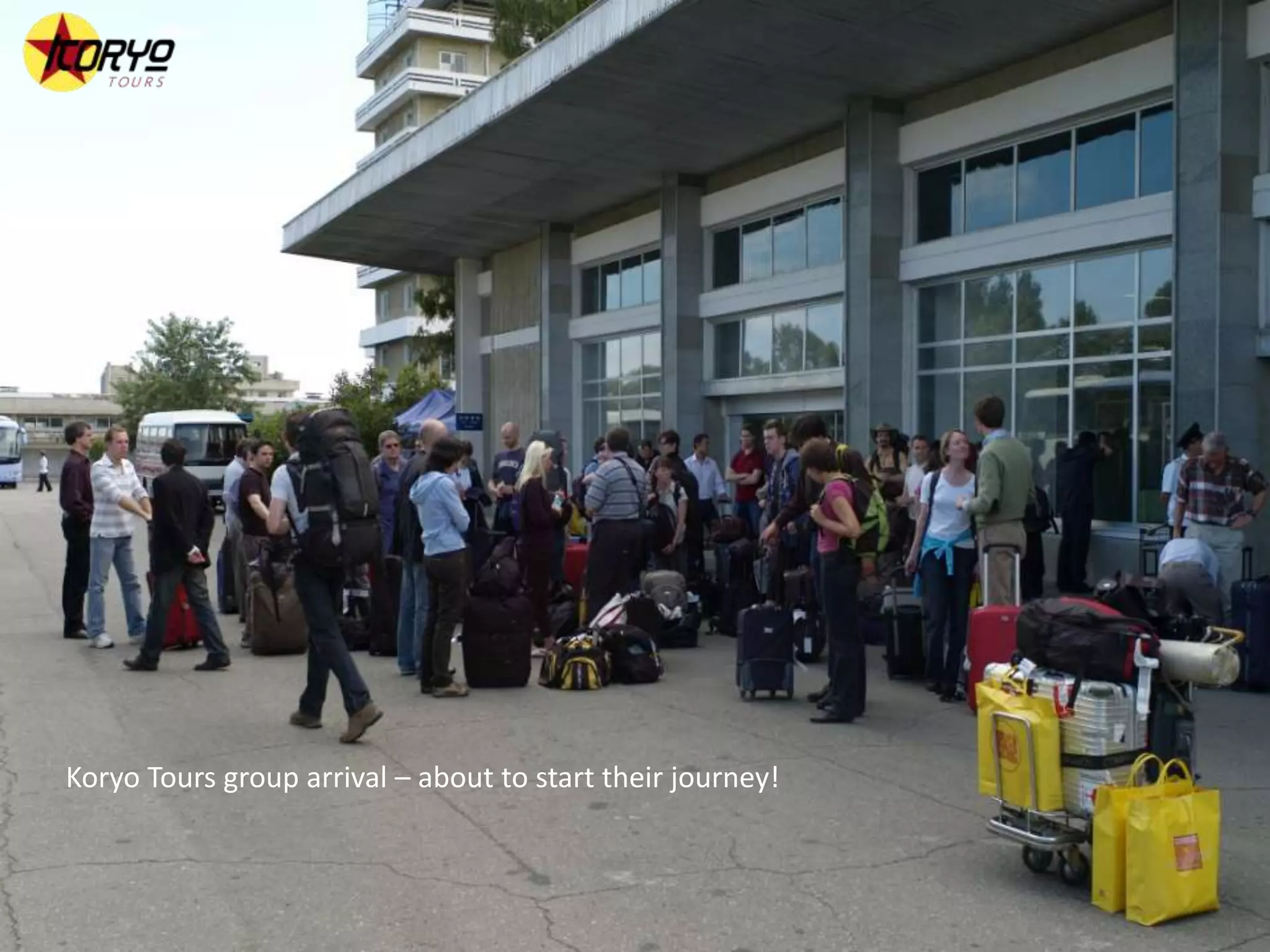 Koryo Tours group arrival – about to start their journey!