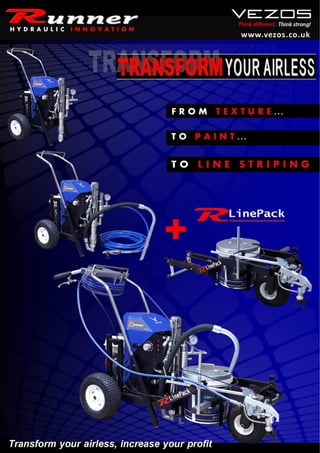 Airless Paint Spray Runner Pro and Line Striping Transformation Kit VEZOS