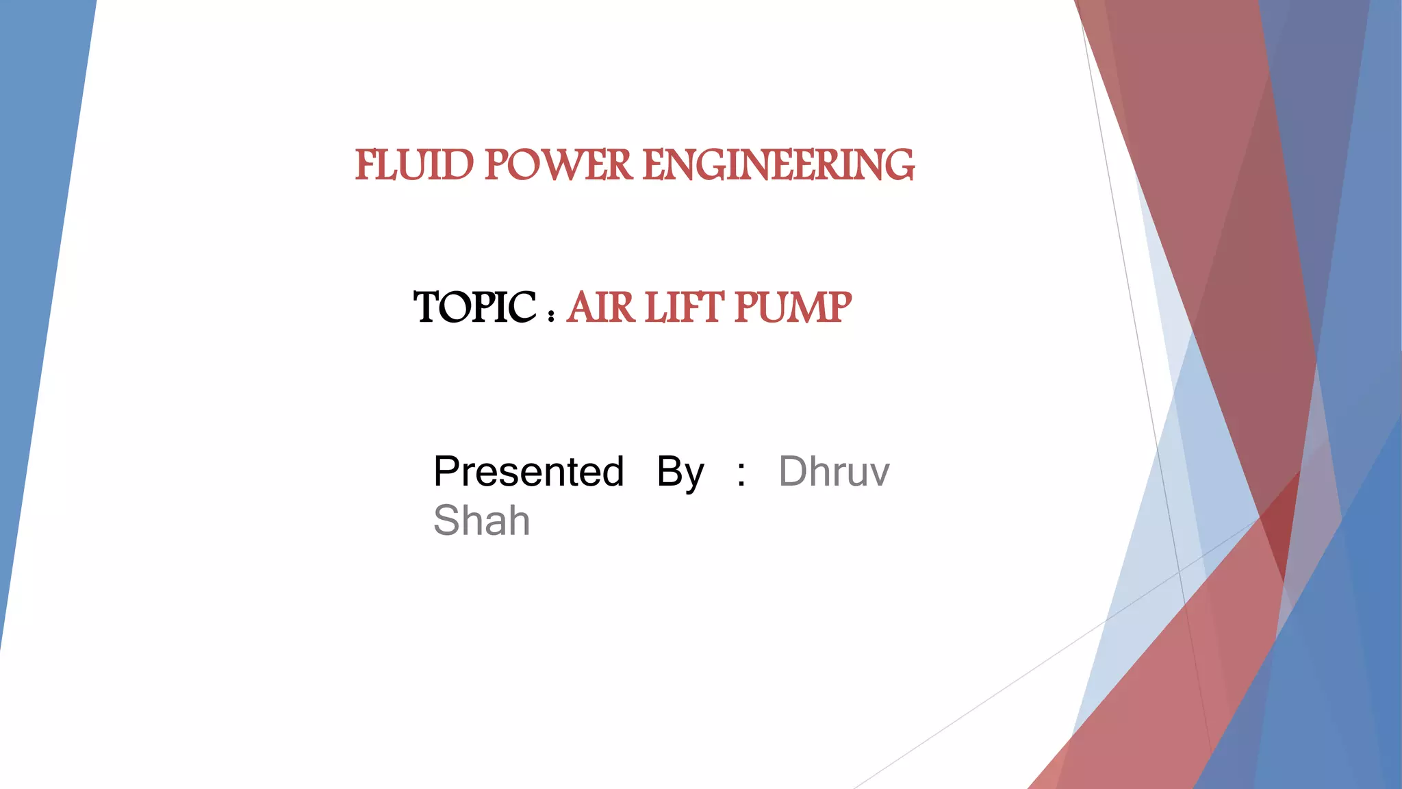 Air lift pump | PPTX