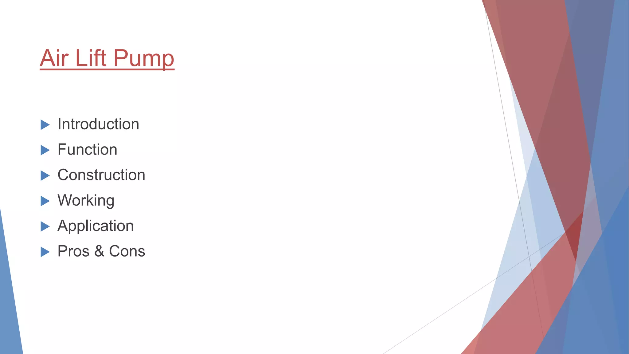 Air lift pump | PPTX
