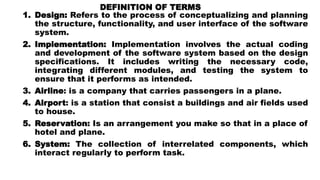 Design and implementation Airline Reservations system | PPTX