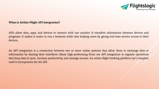 Airline API Integration | Flight API Supplier | PPTX