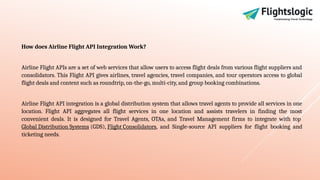 Airline API Integration | Flight API Supplier | PPTX