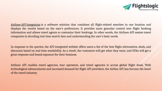 Airline API Integration | Flight API Supplier | PPTX