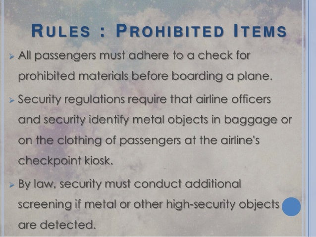 airline rules and regulations