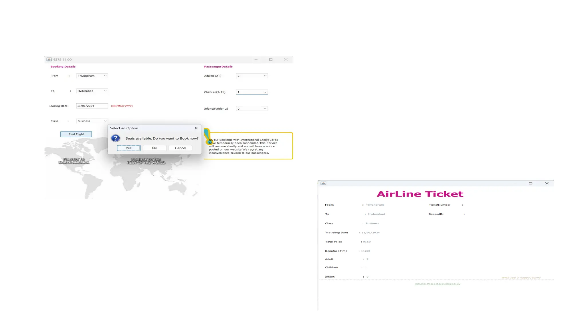 AIRLINE RESERVATION SYSTEM USING JAVA...