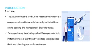 AIRLINE RESERVATION SYSTEM USING JAVA... | PPTX | Web Development ...