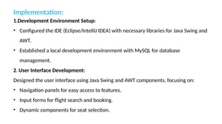 AIRLINE RESERVATION SYSTEM USING JAVA... | PPTX