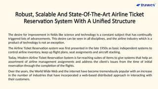 Airline Ticket Reservation System | Airline Reservation System | PPTX