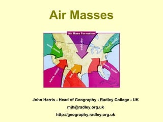 Air Masses John Harris - Head of Geography - Radley College - UK [email_address] http://geography.radley.org.uk 