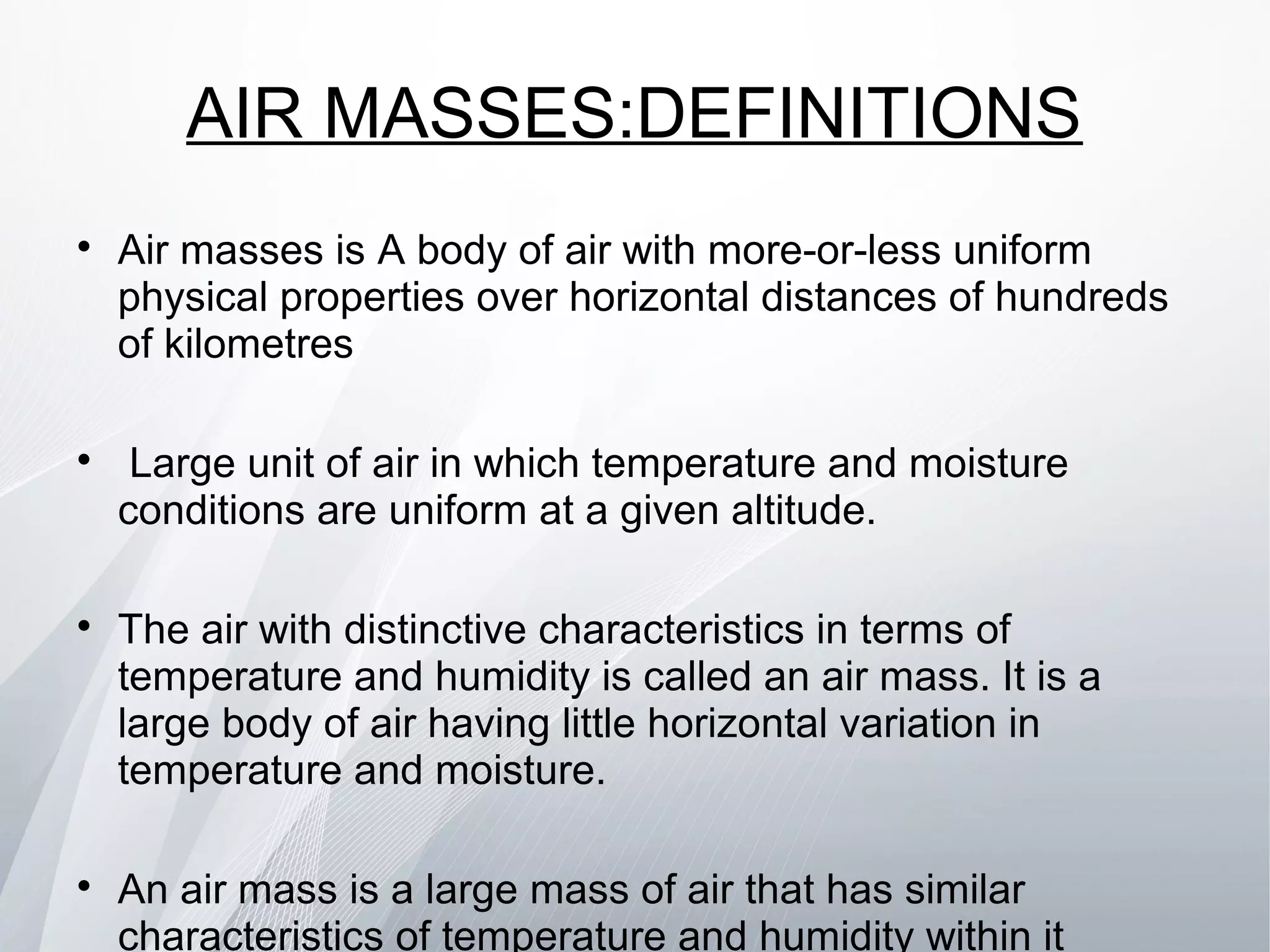 Air masses and fronts | PPT