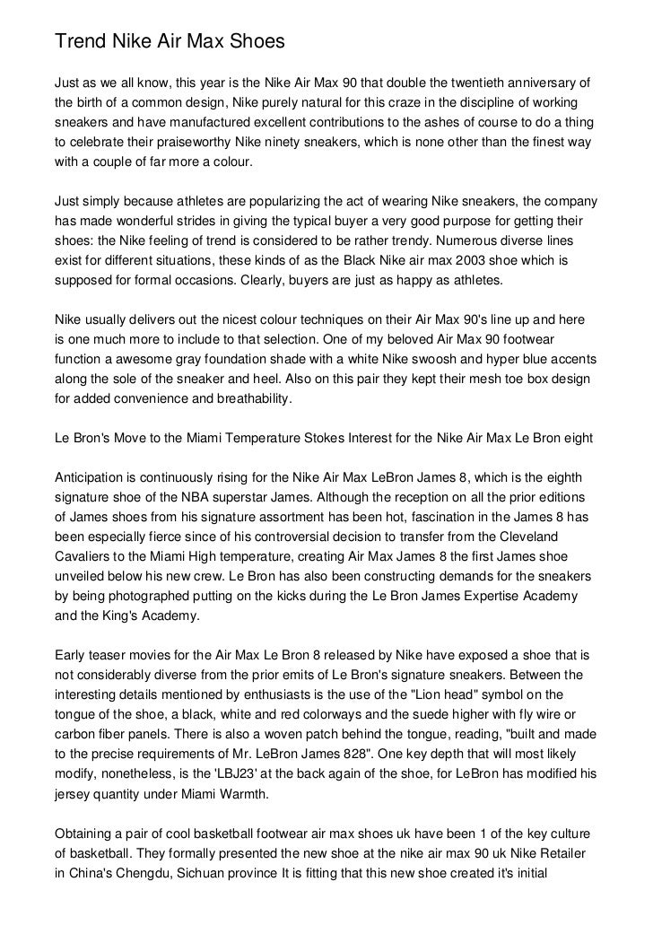 nike air max trend